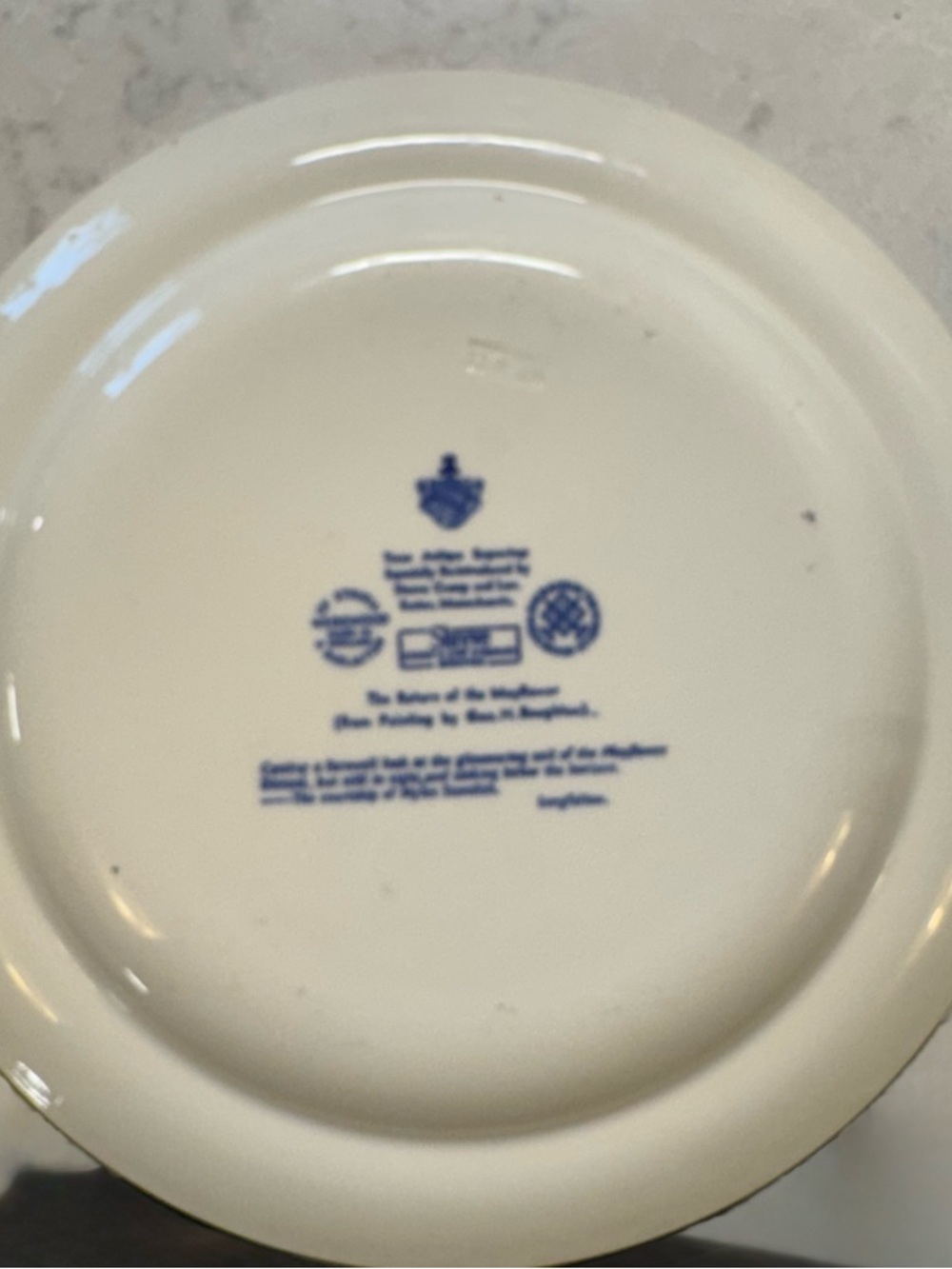 Wedgwood Blue and White Transferware Plate with Romantic Pastoral Scene - Picture 2 of 4